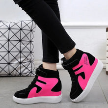 Women Sneakers High Top Platform Casual Wedges Autumn Winter Shoes Lace-up