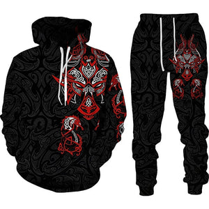 Tracksuit Men Animal 3D Tiger Printed Hoodie + Pants Suit 2 Pcs Sportwear Mens Tracksuit Set Men's Clothing designer clothes men