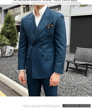 High-quality, fashionable, stylish, versatile and trendy wedding dress sets, dinner sets, men's slimming double-breasted suit se