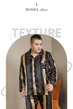 5XL Big Size Pajamas For Men 165KG Spring Summer Ice Silk Satin Cool Pajama Man Set Casual Loose Luxury Print Sleepwear Pijama