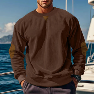 Autumn Winter Men's Corduroy  Long sleeved Sports T-Shirt Wear resistant & Thermal