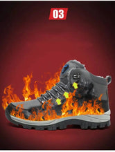 Men's Winter Boots With Fur Warm Snow Non-slip Men Work Casual Shoes Waterproof Leather Sneakers High Top Ankle Boots Plus Size