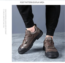 Genuine Leather Sneakers Men's Shoes Outdoor Casual Hiking Shoes Soft Soled Anti-skid Mountaineering Shoes Men Zapatillas Hombre