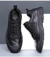 Genuine Leather Sneakers Men's Shoes Outdoor Casual Hiking Shoes Soft Soled Anti-skid Mountaineering Shoes Men Zapatillas Hombre