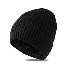 Men's Big Size Knitted Hat for Winter Warm Wool Blend Hat Tide Big Head Thickened Fleece-lined Cold-proof Cotton Beanies 60-65cm