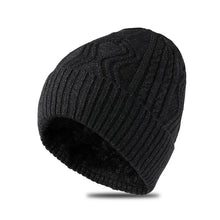 Men's Big Size Knitted Hat for Winter Warm Wool Blend Hat Tide Big Head Thickened Fleece-lined Cold-proof Cotton Beanies 60-65cm