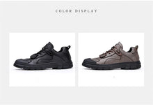 Genuine Leather Sneakers Men's Shoes Outdoor Casual Hiking Shoes Soft Soled Anti-skid Mountaineering Shoes Men Zapatillas Hombre