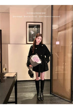 2025 Fall and Winter New Women Tops Coat Wool Blends Turn Down Collar Long Sleeve Double Breasted A Line Female Coats Clothing