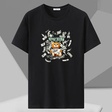 Mens T Shirts Printed Tee Plus Size 110-180kg 5XL 6XL 7XL Black T-shirt Round Neck Short Sleeve Oversized Tops Big Men Clothing