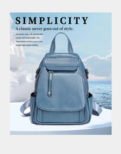 Zency Genuine Leather Women's Fashion Backpack High Quality School Travel Shoulder Bags Satchel Rucksack Multifunctional Pockets