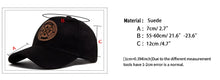 New Round Leather Labels Trendy Suede Hats for Men Baseball Caps Men's Versatile Sun Hats Women's Hip-hop Caps Outdoor Shade