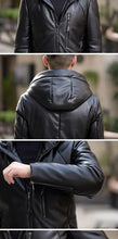 Sheepskin Down Jacket Men Mid Length Korean Slim Fitting Hooded Windbreaker Male Luxury Brand Puffer Jacket Man Winter Down Coat
