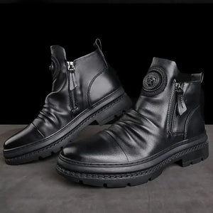 Men's Leather Boots  Comfortable Anti Slip