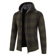 Men's New Plaid Jacket Hooded Sweater Autumn Winter Fleece Outwear Thick Warm Casual Clothing Cold Windbreaker Coat