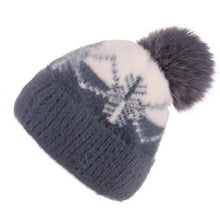 Winter Hat for Women Warm Plus Velvet Thickened Imitation Mink Wool Hat Outdoor Ski Hat Snowflake Knit Hat Keep Warm