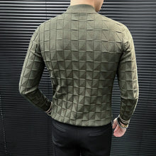 High Quality Half High Collar Knitted Sweater for Men Casual Business Pullover Sweater Slim Fit Warm Knitwear Tops Autumn Winter