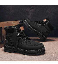 CYYTL Mens Boots Ankle Casual Winter Shoes Cowboy Combat Tactical Motorcycle Leather Chelsea Work Outdoor Hiking Luxury Designer