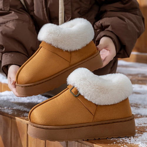 Boots 2025 New Women's Boots With Fur Winter Shoes For Woman Winter Footwear Women Comfortable Indoor Outdoor Snow Botas Mujer