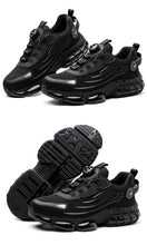Big Size Men and Women Rotary Buckle Work Safety Shoes Men Air Soft Sole Lightweight Sneakers Protective Fashion Work Shoes