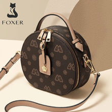 FOXER Sign PU Leather Women's Circular Messenger Bag