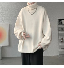 Knitted Warm Sweater Men Turtleneck Sweater Men's Loose Casual Pullovers Autumn Winter New Solid Color Pullovers M-XXXXXXXXL