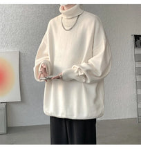 Knitted Warm Sweater Men Turtleneck Sweater Men's Loose Casual Pullovers Autumn Winter New Solid Color Pullovers M-XXXXXXXXL