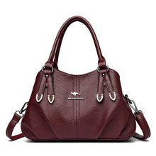 Four Arrows Soft Pu Leather Luxury Handbags Women Bags Designer 3 Layer Medium Shoulder Crossbody Sac Ladies Large Capacity Tote