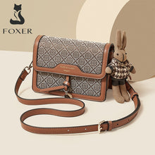 FOXER New Female PU Leather Shoulder Crossbody Bag Monogram PVC