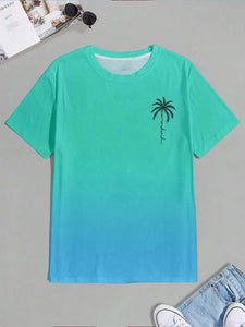 Summer Casual  Hawaiian Men's Fashion T-shirt Short Sleeve 3D Print