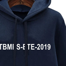 Loose Casual Hoodie Dress Women's Mid-Length Korean Style plus Size Print round Neck Empire Waist Long Sleeve Dress