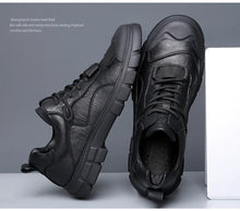 Genuine Leather Sneakers Men's Shoes Outdoor Casual Hiking Shoes Soft Soled Anti-skid Mountaineering Shoes Men Zapatillas Hombre