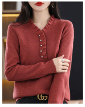 Women Soft  knitted V-Neck Sweater Autumn Winter Fashion