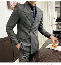 High-quality, fashionable, stylish, versatile and trendy wedding dress sets, dinner sets, men's slimming double-breasted suit se