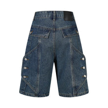 Punk Style Hip Hop Casual Denim Shorts Patchwork