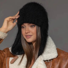 Winter Hat Women Russian Winter Trapper Hat with Ear Flaps - Thick Knitted Ushanka for Cold Weather Military Style Fur Pilot Hat