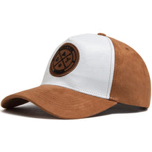 New Round Leather Labels Trendy Suede Hats for Men Baseball Caps Men's Versatile Sun Hats Women's Hip-hop Caps Outdoor Shade