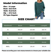 Fashion Casual Solid Color  Neck Long Sleeve Women Pullover Top