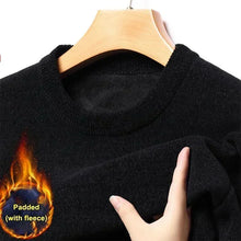 Men's Thickened Sweater Knitted Sweaters Three-dimensional Jacquard High-grade Crew Neck Warm Casual Top Pullover Jumper