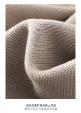 Men's Thick Sweater 100% Cotton Half high collar  Knitted Hoodie Fashion Jacquard Bottom Sweater Autumn/Winter Warm Men's Wear