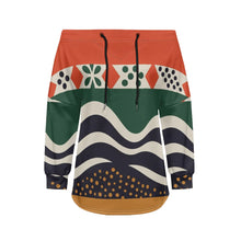 Trendy Off-Shoulder Sweatshirts with Striped & Polka Dot Patterns Drawstring Casual Loose-Fit Top for Women Casual Streetwear