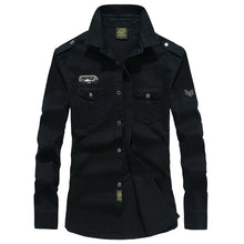 Oversize Men's Shirts Male Long Sleeve Overshirt 6XL Pure Cotton Embroidery Plus Size Military Casual Shirt Men Clothing