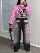 California 23 Two Piece Set Women's Streetwear Crop Top & Wide Leg Pants Fall Winter