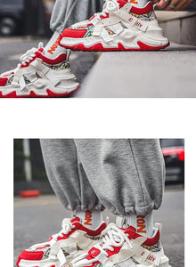 Luxury Men's  Casual Height Increasing Patchwork Sneakers