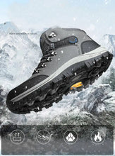 Men's Winter Boots With Fur Warm Snow Non-slip Men Work Casual Shoes Waterproof Leather Sneakers High Top Ankle Boots Plus Size