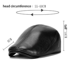 Men's outdoor leather hat winter Berets male warm Ear protection cap 100% genuine leather dad hat wholesale Leisure