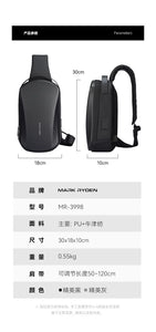 Mark Ryden Multifunction USB Crossbody  Shoulder Bag Man TPU Waterproof Travel  Bag for Male