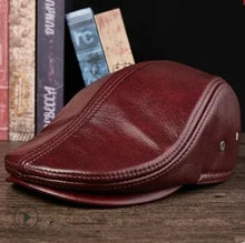 Winter Berets male warm Ear protection cap Men's outdoor leather hat
