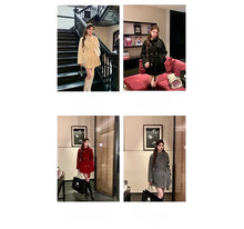 2025 Fall and Winter New Women Tops Coat Wool Blends Turn Down Collar Long Sleeve Double Breasted A Line Female Coats Clothing