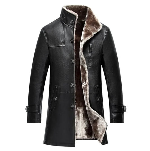 Mens Clothing Genuine Sheep Leather Coat Winter Parka Real Fur Long Plush Thick Oversize Sheepskin Jackets For Man M-5XL