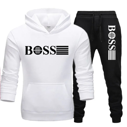 Two-piece Fitness Sets for Autumn and Winter, Casual Sportswear for Both Men and Women, Paired with Fashionable Hooded Sweatshir